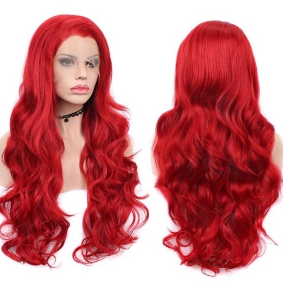 ♥️RED 24” BODY WAVY LACE FRONT WIG? *NEW

?